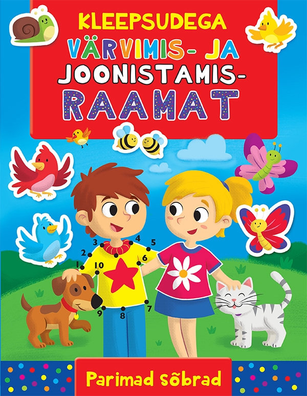 Kleepsudega värvimis-ja joonistamisraamat. Parimad sõbrad-0