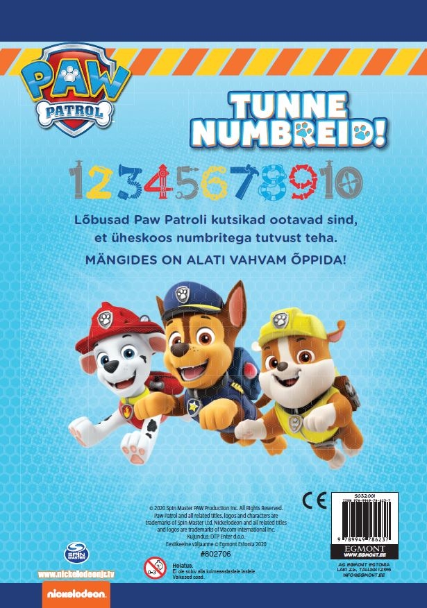 Paw Patrol. Tunne numbreid!-7581