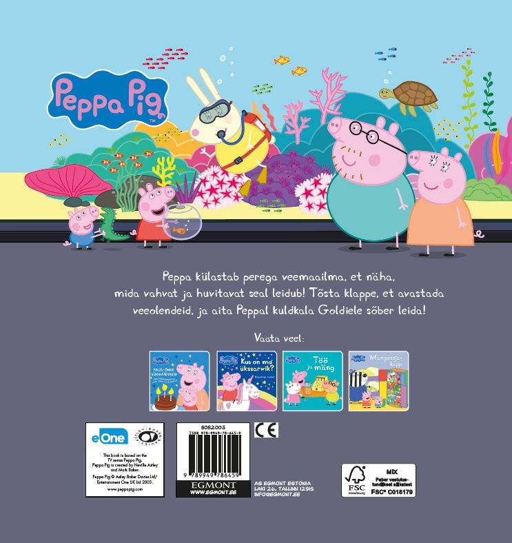 Põrsas Peppa. Peppa külastab veemaailma. Klappidega raamat-7712