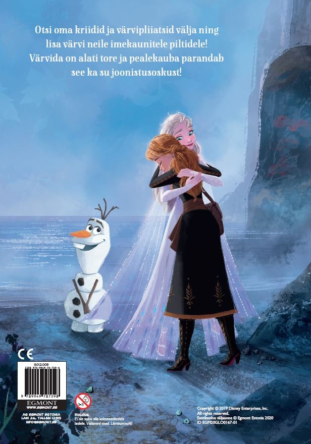 Lumekuninganna 2. Elsa ja Anna uued seiklused. Värvimisraamat kleepsudega-7803