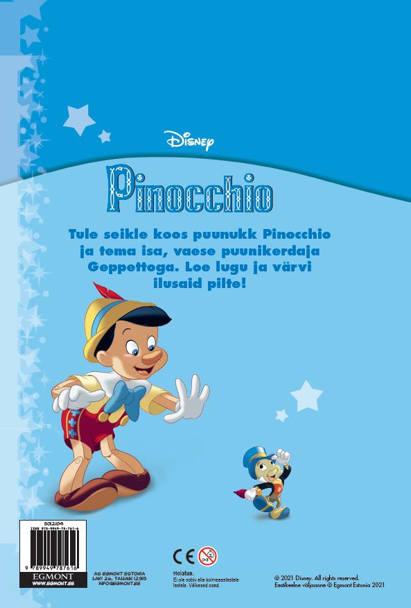 Pinocchio värvimisraamat