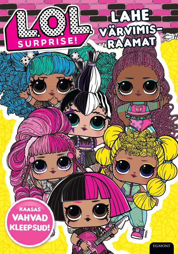 LOL Lahe värvimisraamat. Kaasas kleepsud