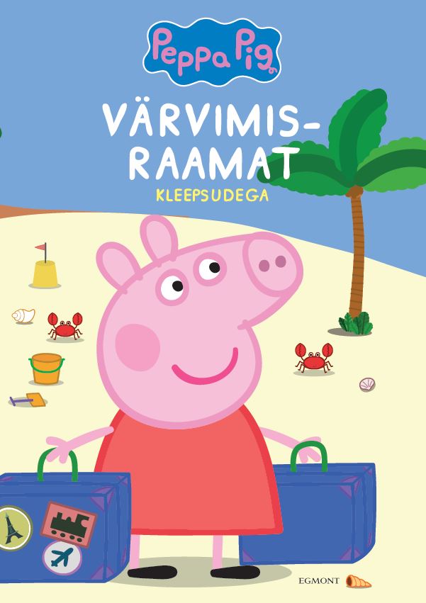 Põrsas Peppa. Värvimisraamat kleepsudega