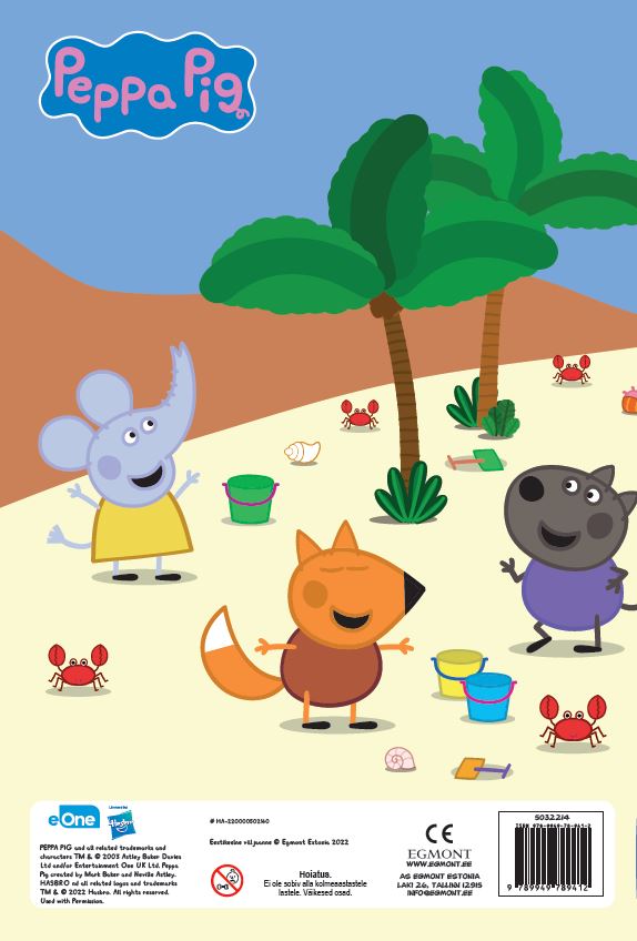 Põrsas Peppa. Värvimisraamat kleepsudega