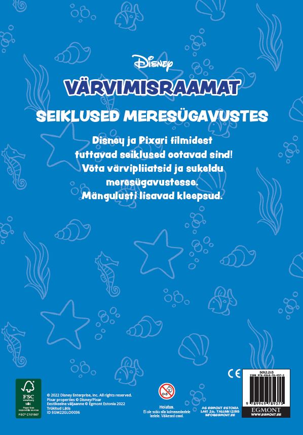 Disney värvimisraamat. Seiklused meresügavustes