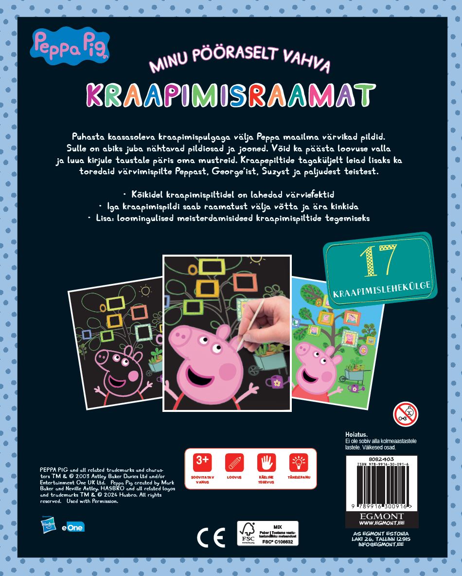 Põrsas Peppa. Minu pööraselt vahva kraapimisraamat