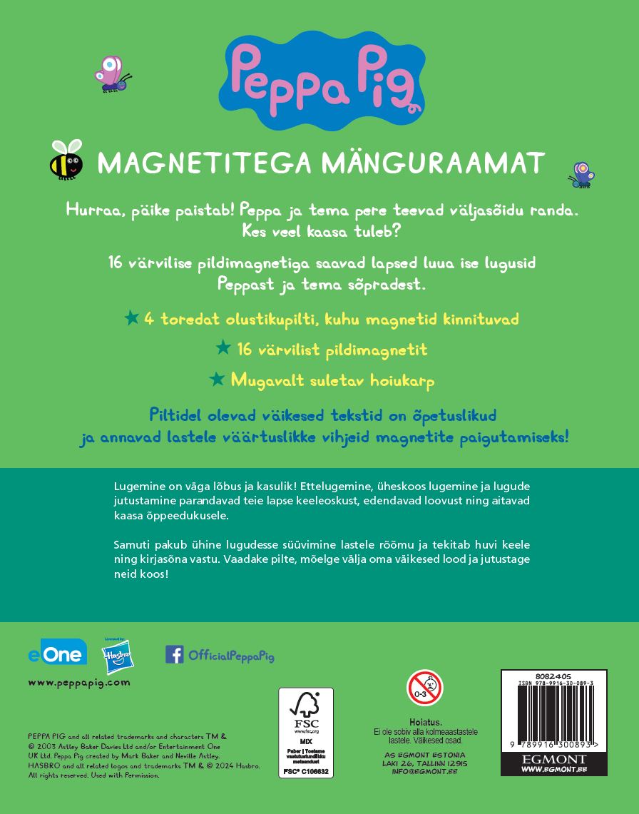 Põrsas Peppa. Magnetitega mänguraamat