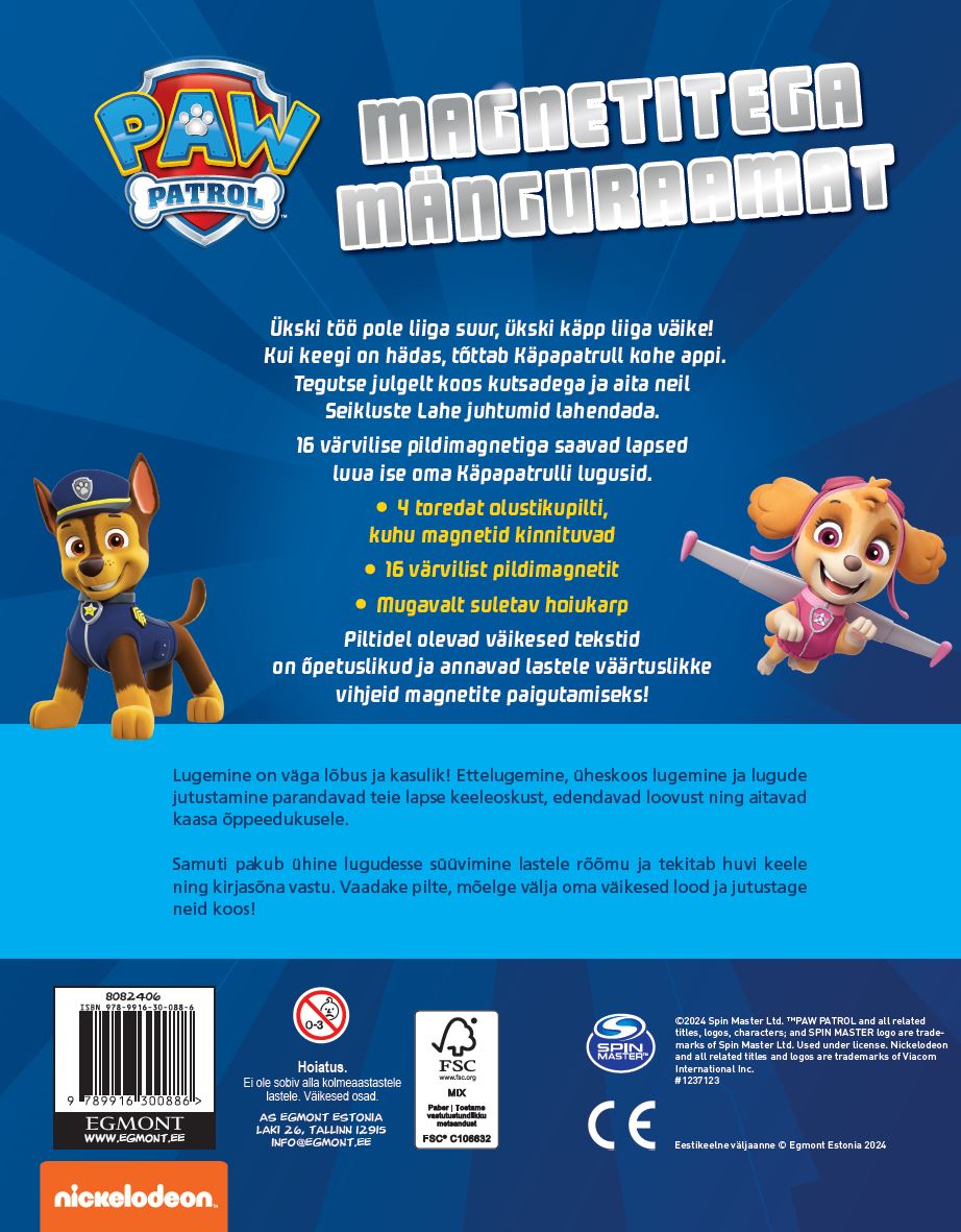 Paw Patrol. Magnetitega mänguraamat