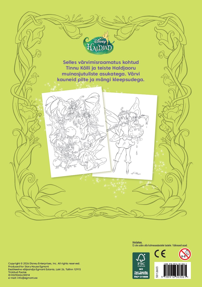 Disney Haldjad. Kleepsudega värvimisraamat