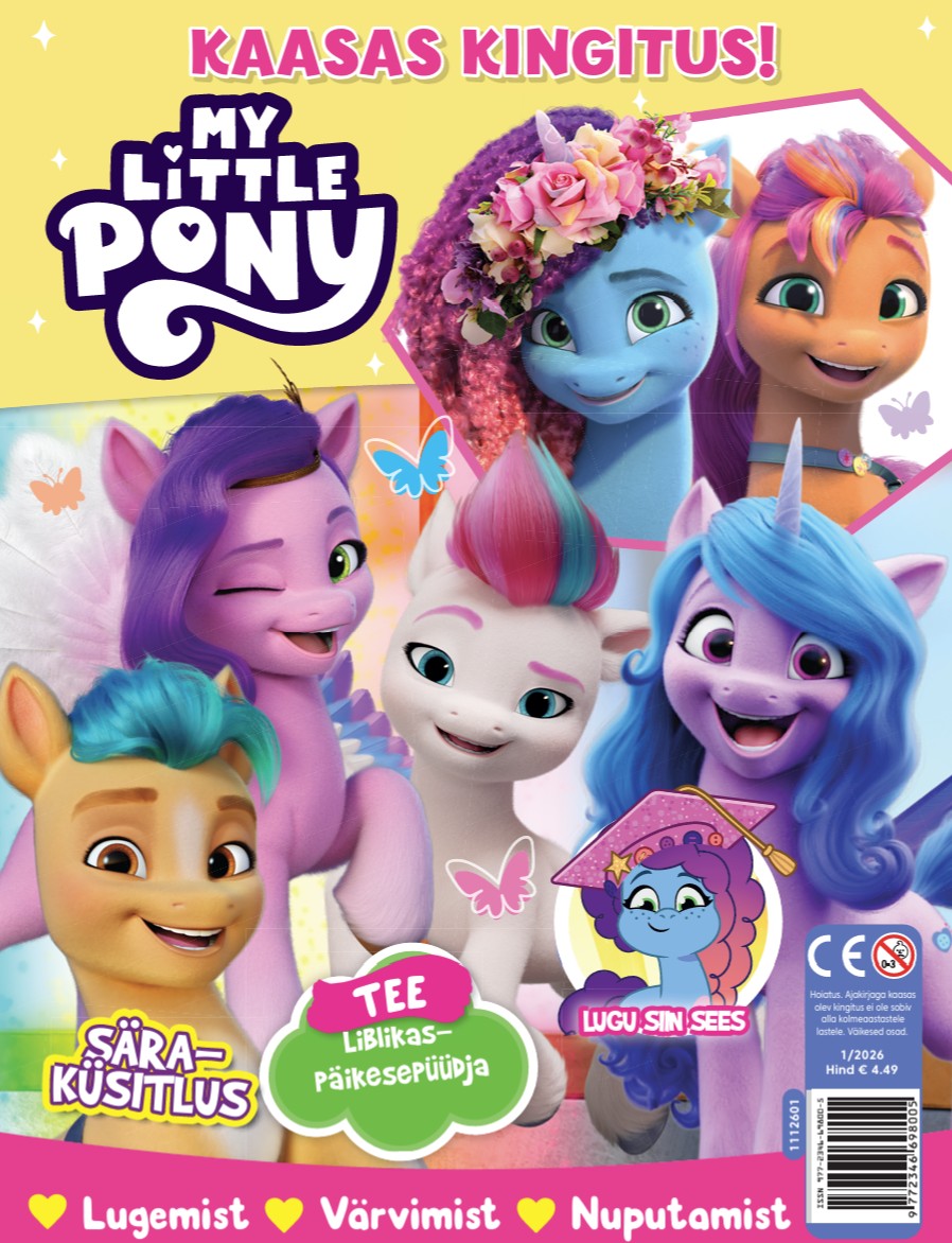 My Little Pony 2026/1 - kaasas komplekt loomingulisteks tegevusteks (templid, vildikad, kleepsud jms)